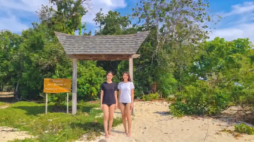 Tropical views of Mataking Island with Amina Holidays near Semporna in the Celebes Sea for an overwater resort experience.