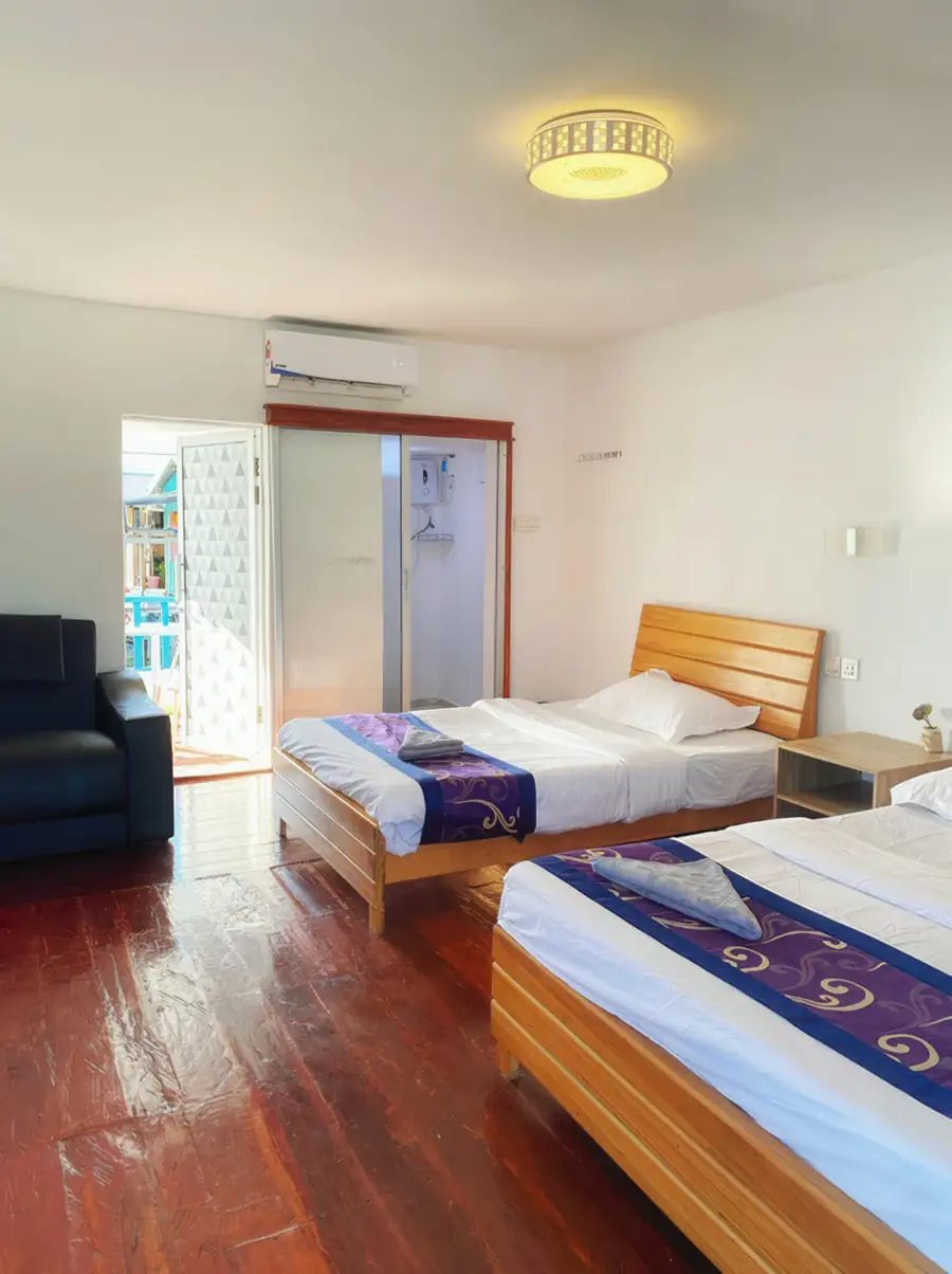 Balcony access from the Family Room at Amina Holidays with sea views